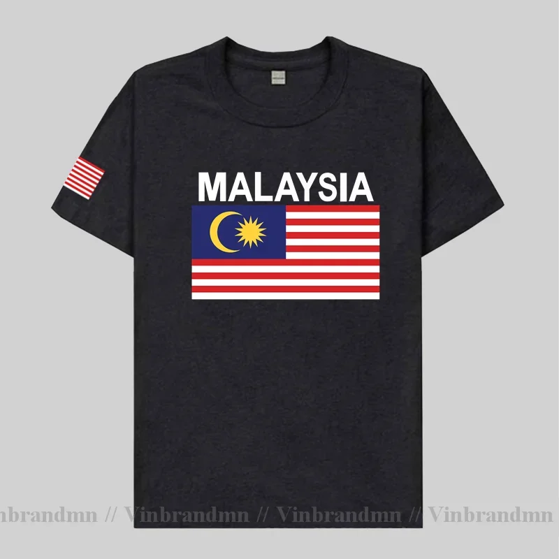 Camiseta de Malasia, Jersey clásico de Malasia, camisetas Nation, camisetas 100% de algodón, ropa de manga corta para Fitness, camisetas Country MYS