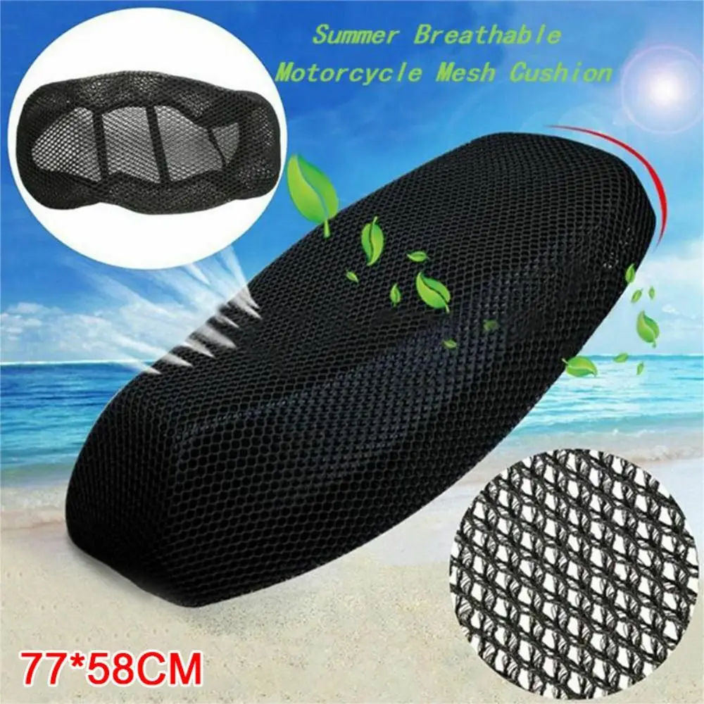 Universal Motorcycle Seat Cover Breathable Seat Cushion Pad Honeycomb Design Heat Insulation Seat Cover Motorcycle Accessory