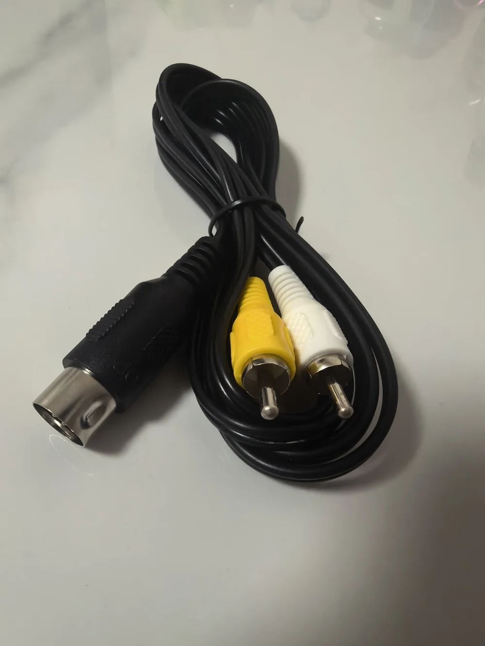 10 Pcs RCA Audio Video Cable for SEGA Mega Drive 1 AV Connection Composite 5 Pin Plug Genesis 1 Gaming Console Accessories