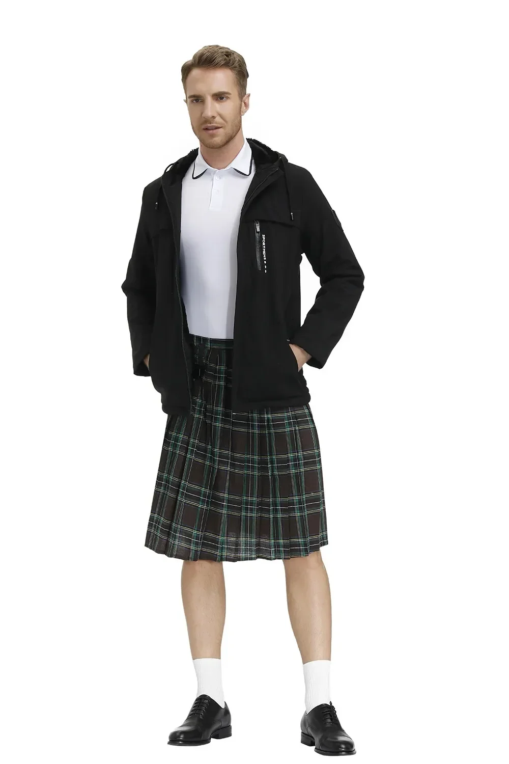 Männer Schottland Kilt Traditionelle Plaid Gürtel Plissee Gothic Punk Hip-hop Avant Garde Schottischen Tartan Hosen Röcke