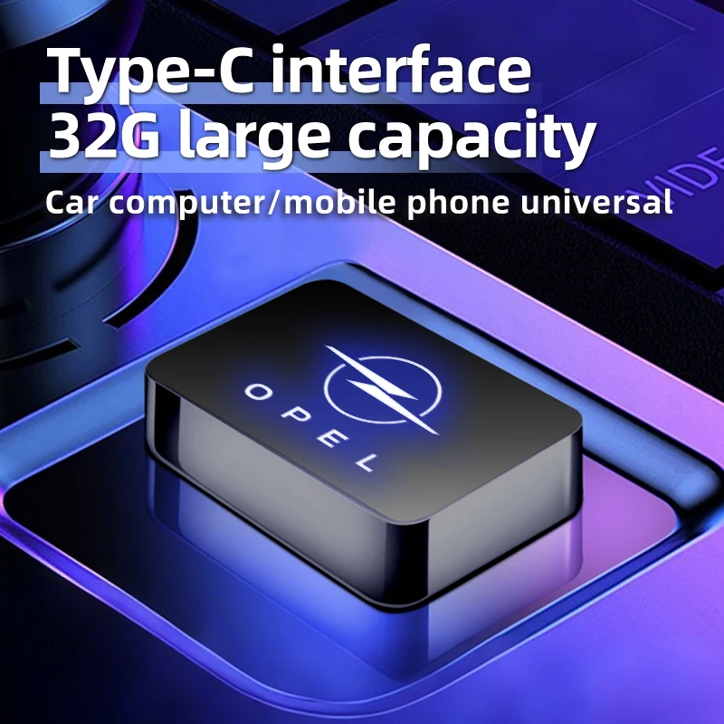 32 جيجابايت/64 جيجابايت سيارة صغيرة U القرص فلاش نوع C/USB محرك الذاكرة جهاز لأوبل أسترا كورسا إنسيجنيا فيكترا ميريفا زافيرا موكا جراندلان