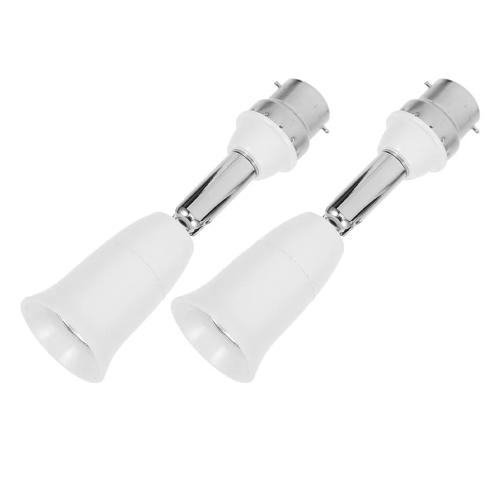 2Pcs Adjustable Light Socket Adapter B22 to E27 Extender Vertical Horizontal 4.5 Inch Lamp Socket Extension Suitable 150W Indoor