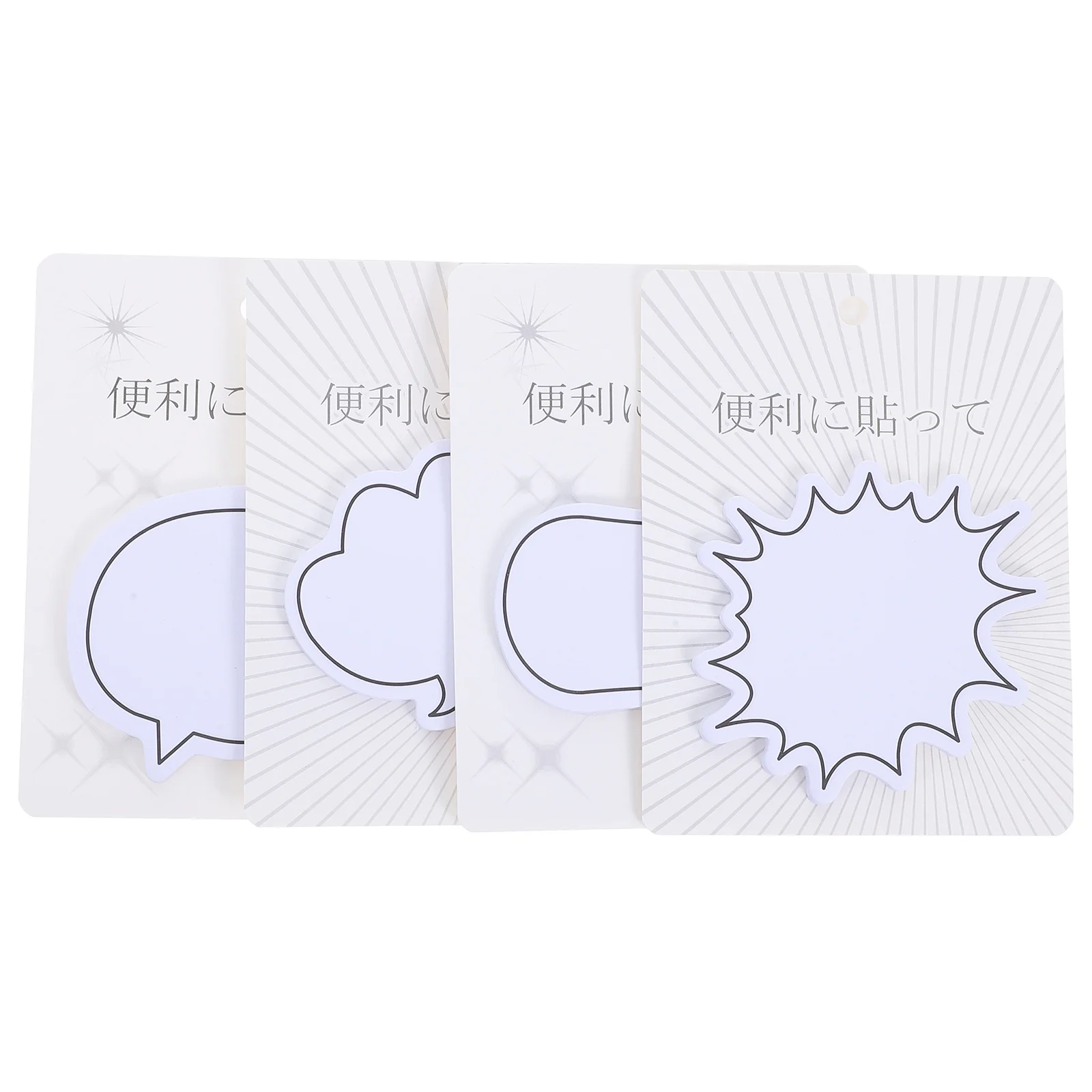 4Sets Creative Box Sticky Tabs Self-Adhesive Memo Pads Home Office School Reminder Sheets Practical Writing Supplies