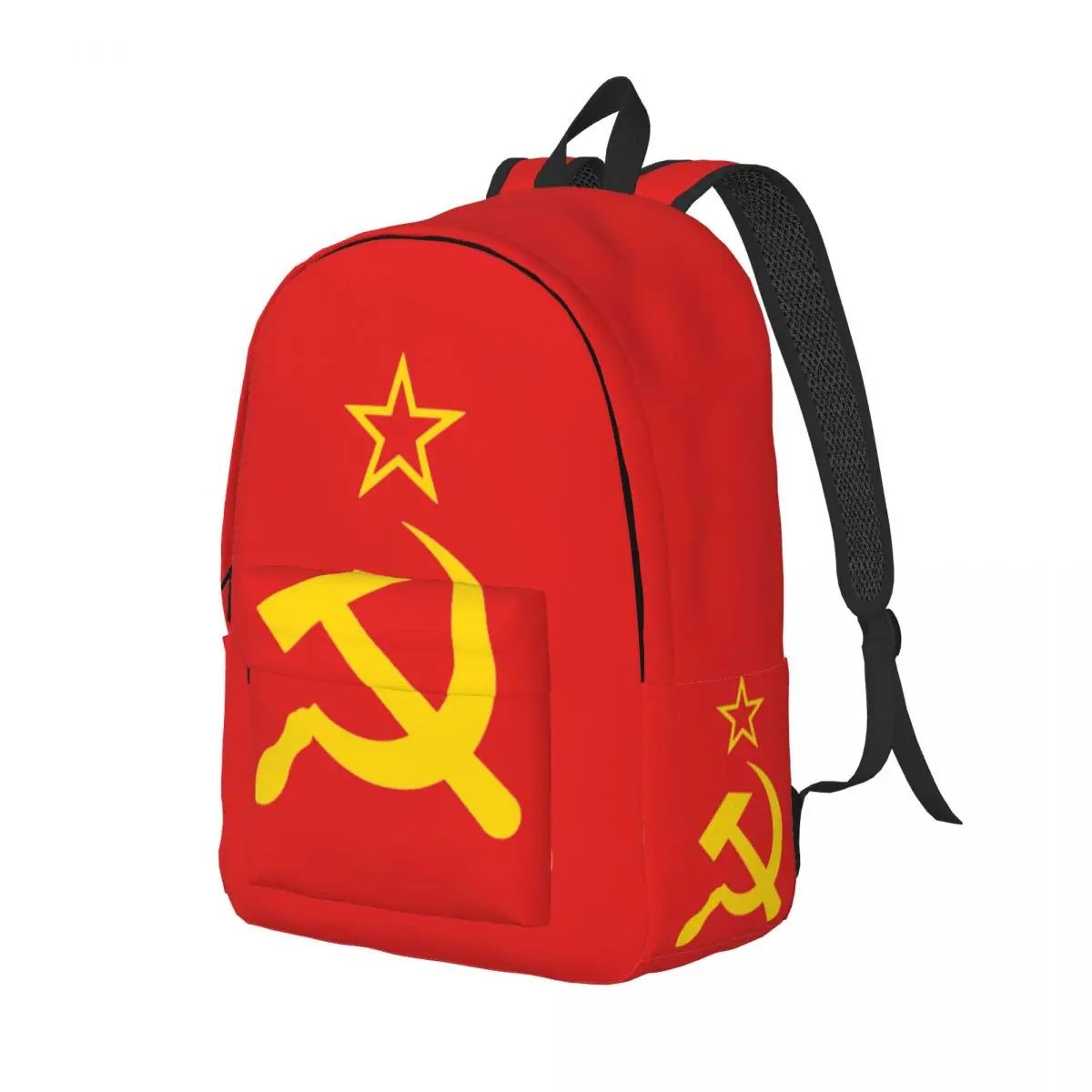 Mochila de lona con bandera rusa soviética para hombre y mujer, morral de viaje con diseño de martillo y hoz URSS, CCCP, ideal para estudiantes, ordenador portátil y regalo