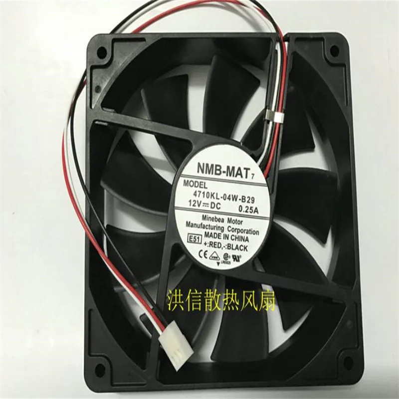 

Original NMB 4710KL-04W-B29 12025 120*120*25mm 0.25A three line speed professional chassis cooling fan