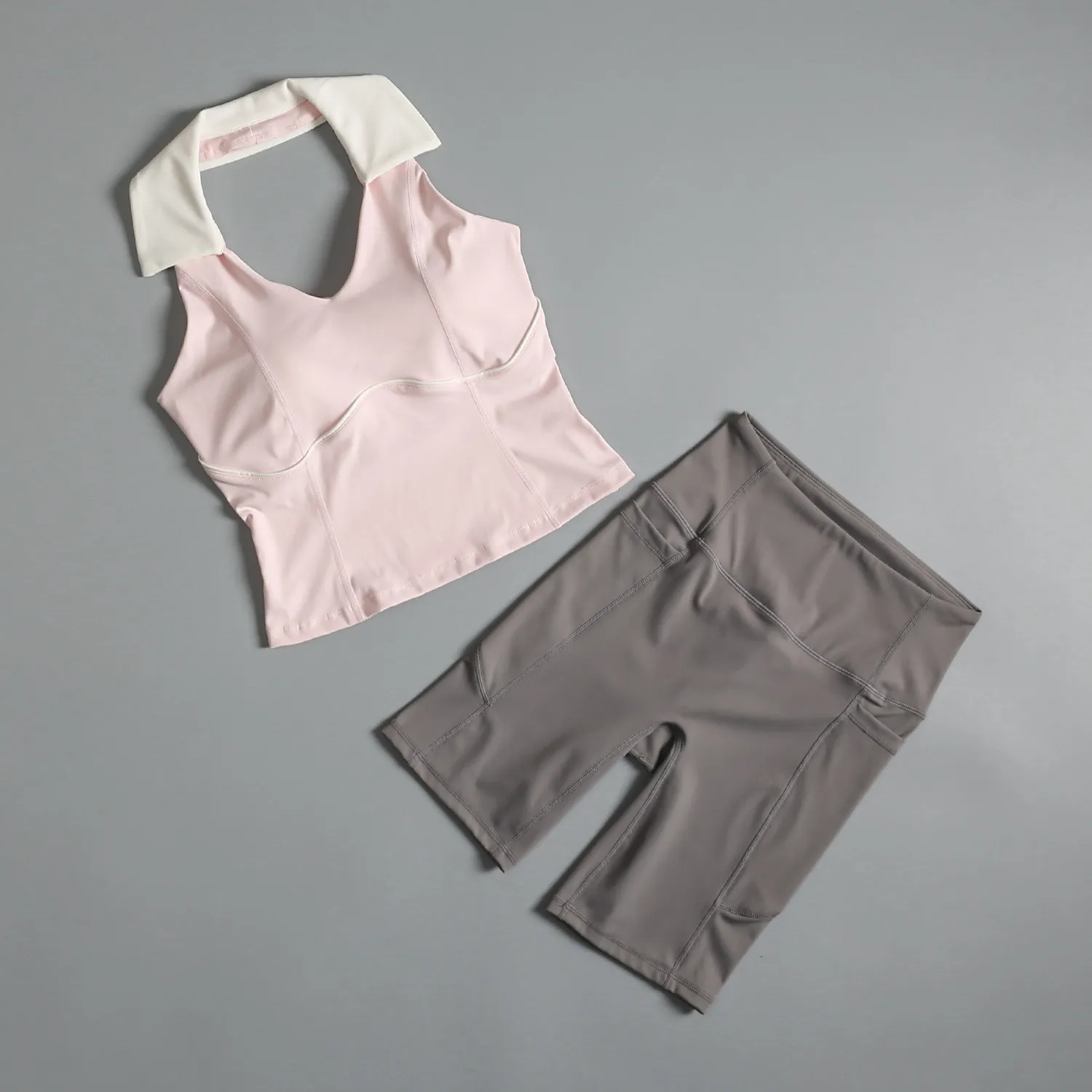 

2026 New Sports Suit Women's Summer Professional Gym Training Morning Running Quick-Drying Clothes Slim Yoga Clothes Two-piece
