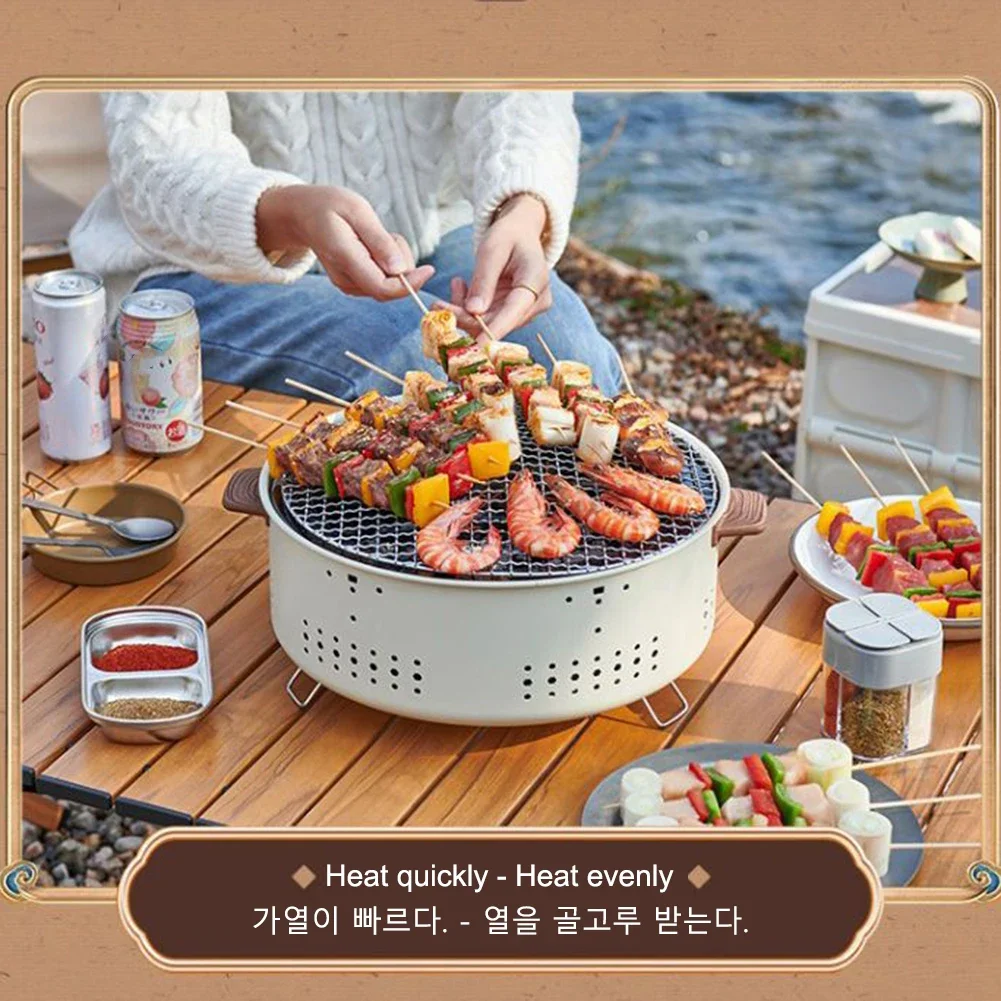 Home Furnace Tea Cooking Household Indoor Full Set Roasted Net Round Barbecue Stove Red Roasting Fire Heating Charcoal Stove