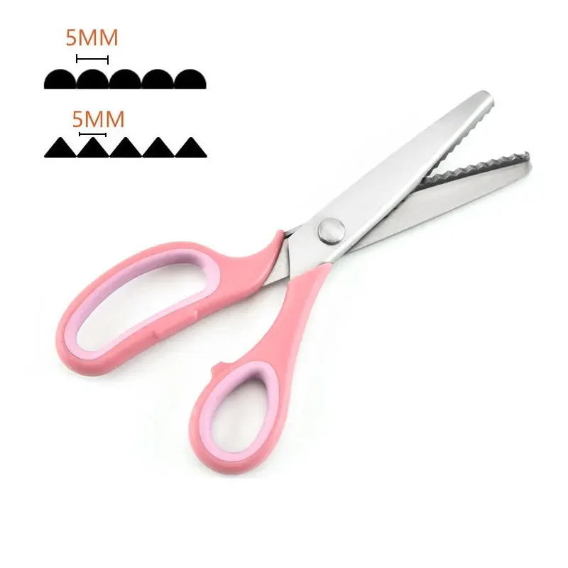 

Sewing zigzag Scissors Tailor 2CR13 Stainless Steel PP+TPR Handle Triangular For Fabric Needlework Cutting Dressmaker Shears