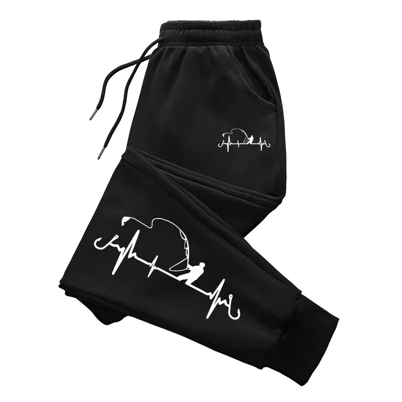 

Хит продаж, мужские брюки с принтом для рыбалки, многофункциональные спортивные брюки для бега, повседневные универсальные повседневные брюки