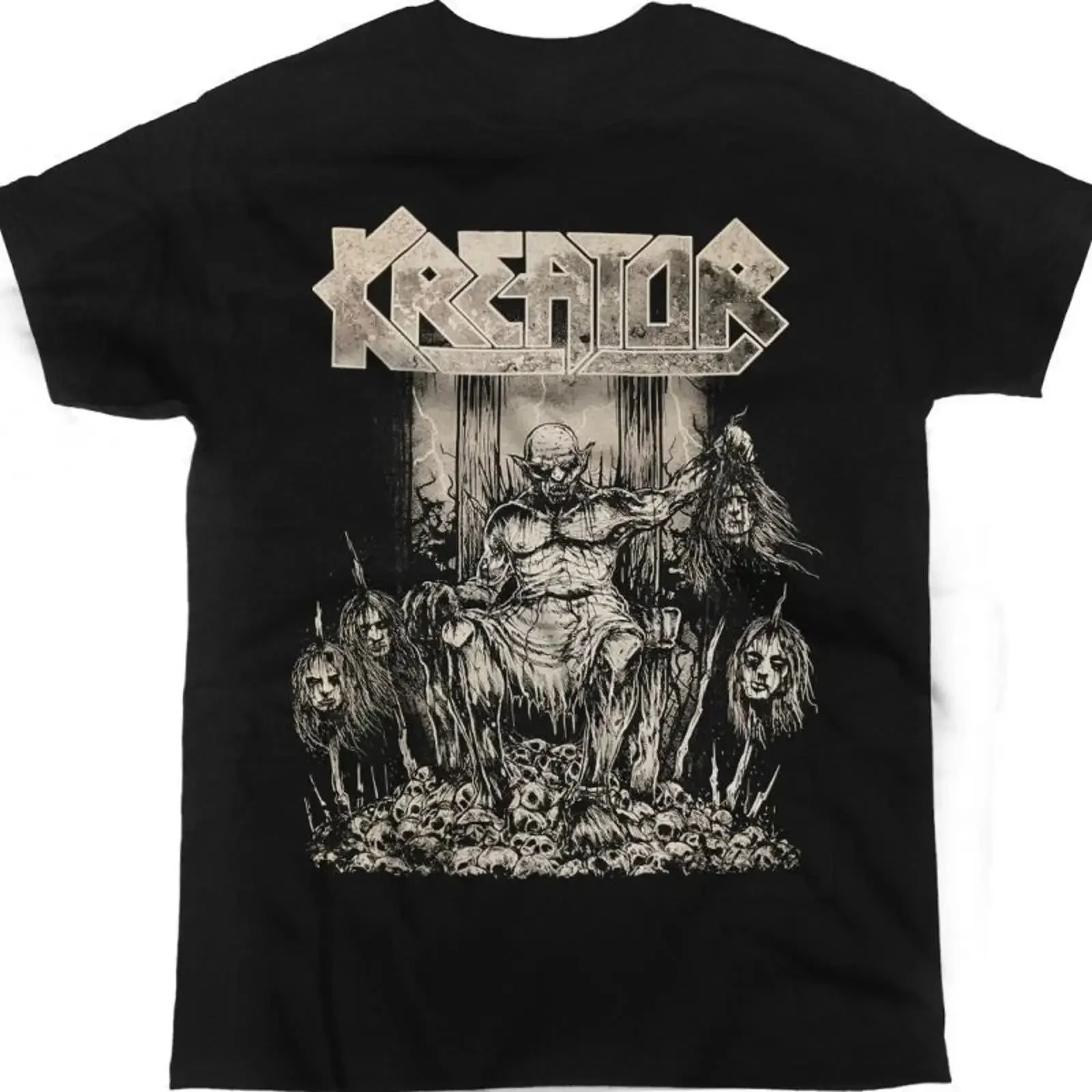 KREATOR Reign of the Decapitated Black Thrash Metal T Shirt vintage Washed Breathable homme Stretched Soft Casual Unisex