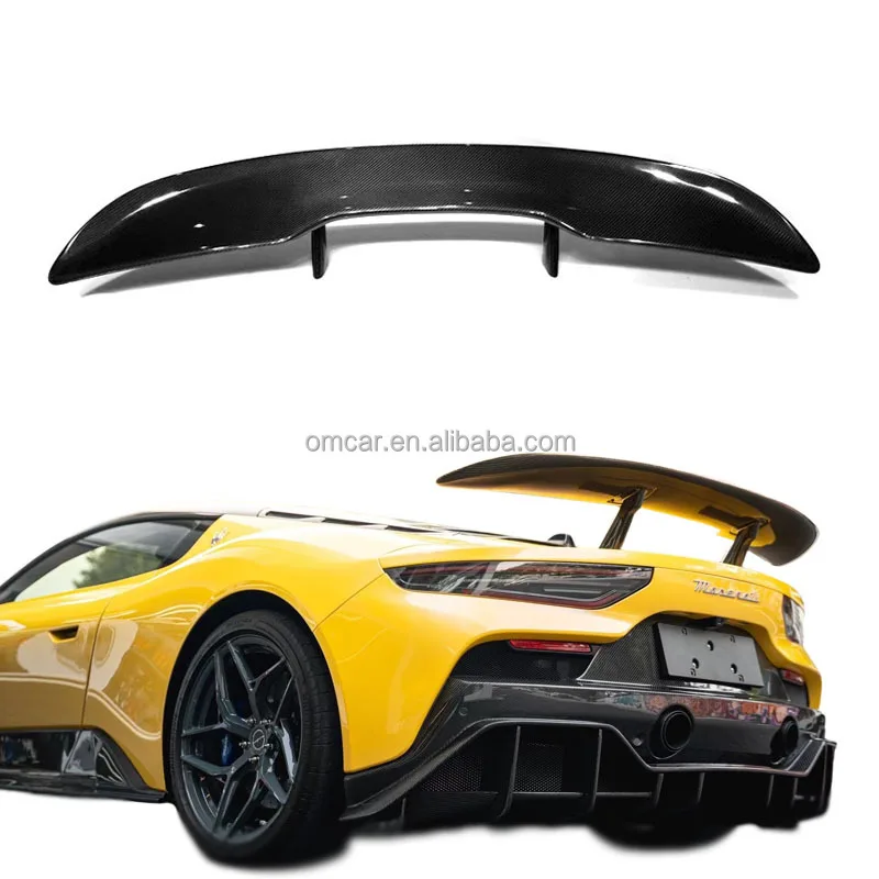 Car Refit Parts For Maserati MC20 Dry Carbon Fiber Rear Spoiler Wing For Maserati MC20 Exterior Accessories GT Spoiler Body Kit