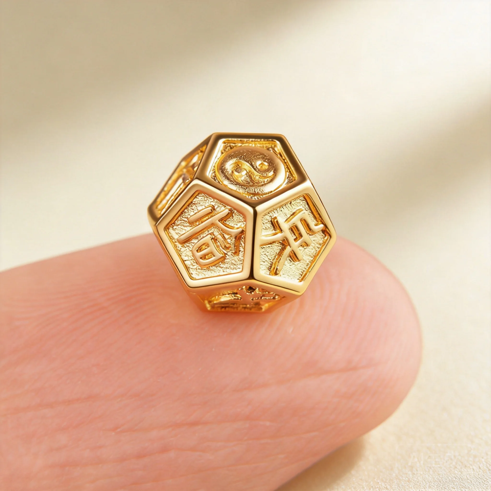Chinese Style Lucky Nine Words Mantra Double Fish Gold Plated Spacer Beads For Diy Jewelry Making Bracelet Necklace Blessing For