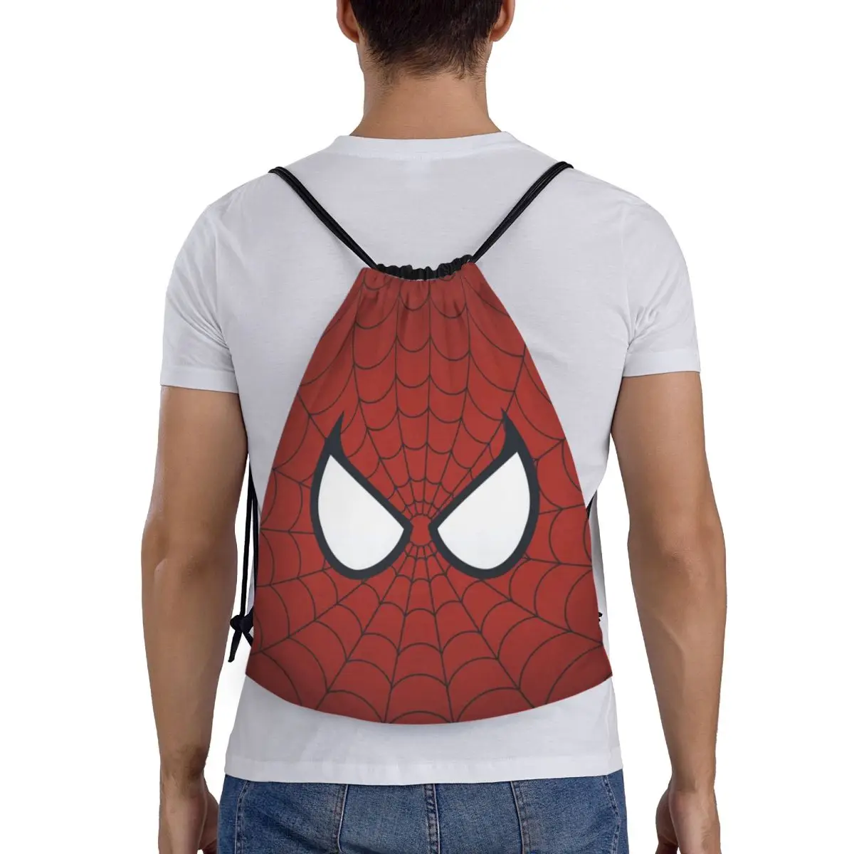 Spider Man Drawstring Back Pack Bag Travel Storage Package Teenagers Beach Tote Bag School Sport Shoe Bag Portable