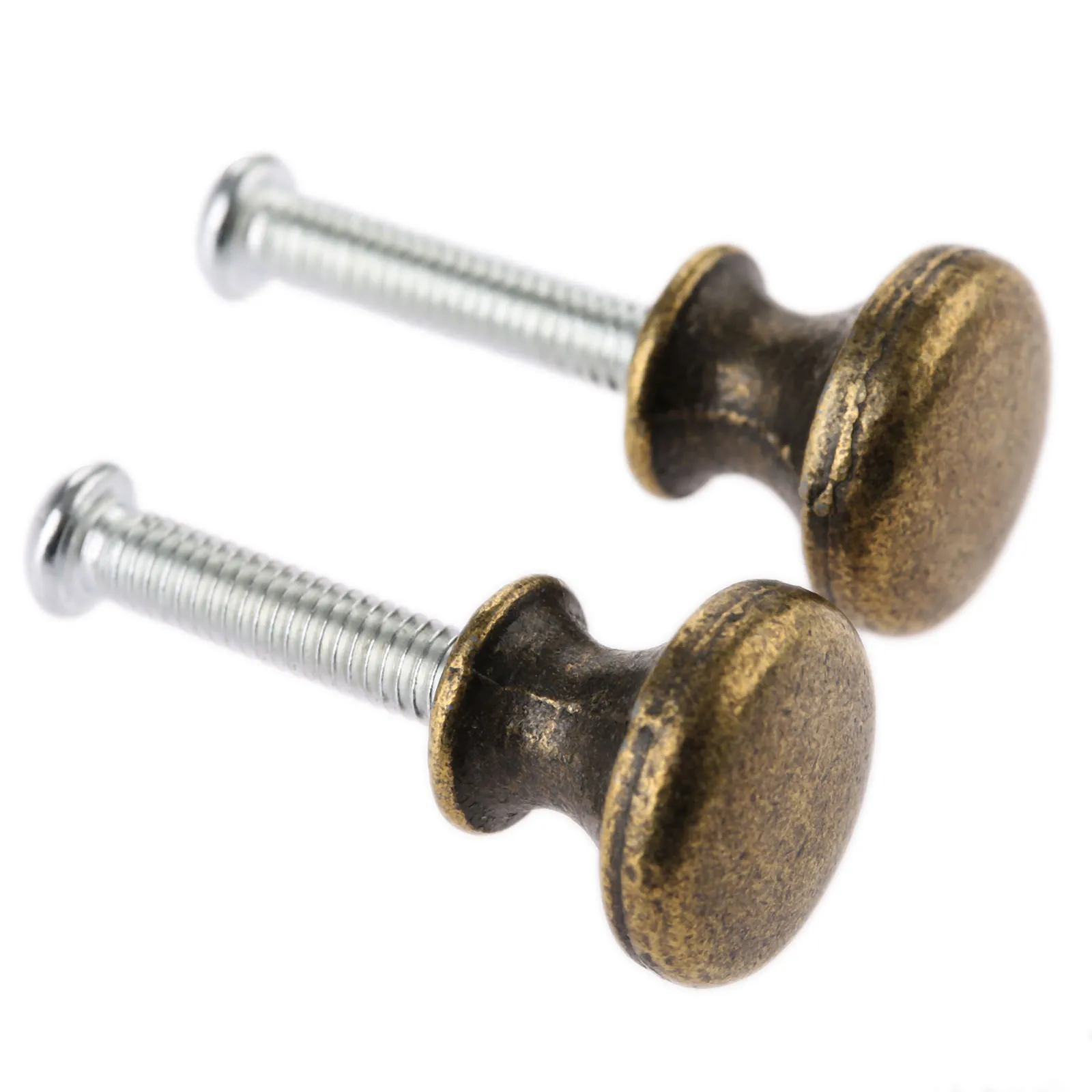 2 قطعة 15 مللي متر 0.59 بوصة مقابض مستديرة صغيرة ث/المسمار العتيقة برونزية مقبض صغير يسحب ديكور خزانة المطبخ صندوق مجوهرات خشبي بسيط ريترو #1