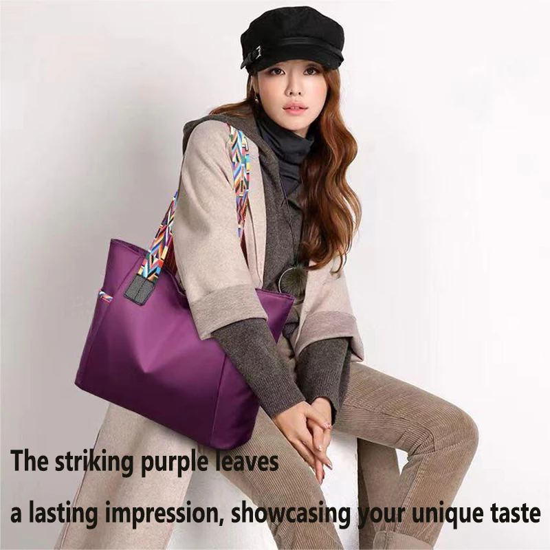 2024 New Waterproof Oxford Nylon Tote Women\'s Bag Versatile Handbag Fashionable Shoulder Large Capacity Canvas Big Bag