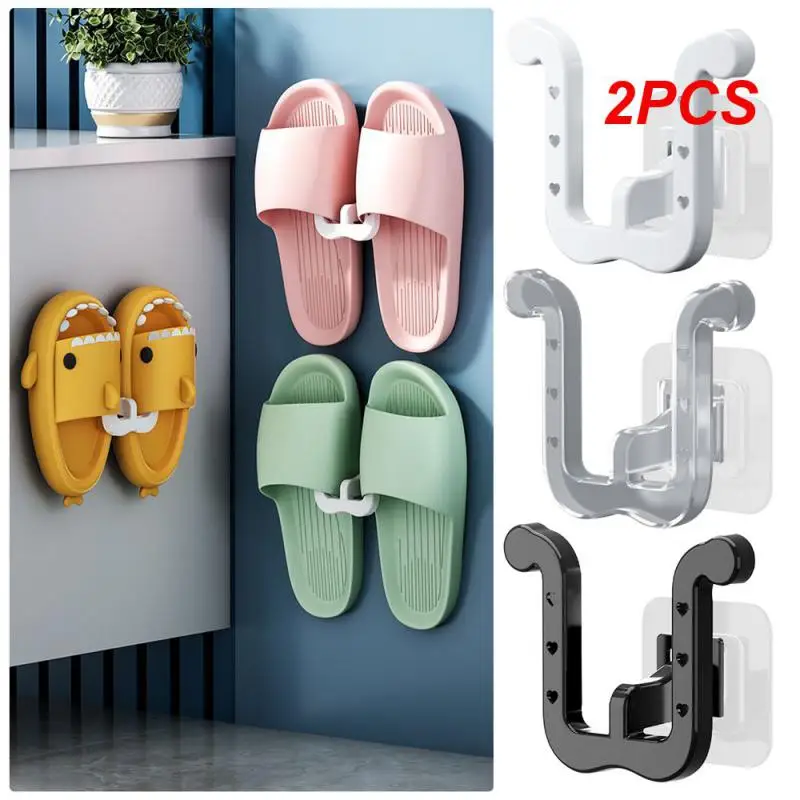 2PCS Sliding Frame Wall Mounted Easy To Assemble Fix With Suction Cups Or Stickers Decorative Practical Bathroom Storage