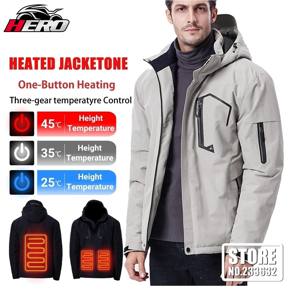 

Motorcycle Jacket Highway Commuter Wear Built-in Heater Winter Comfortable Padded Warm Jacket Comfortable Casual