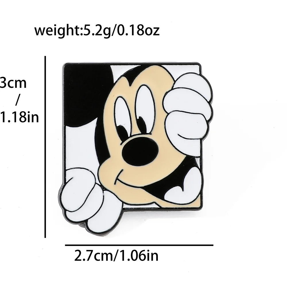 Anime Disney Mickey Mouse Goofy Lapel Pins Badges on Backpack Enamel Pin Brooches for Women Jewelry Clothes Accessories