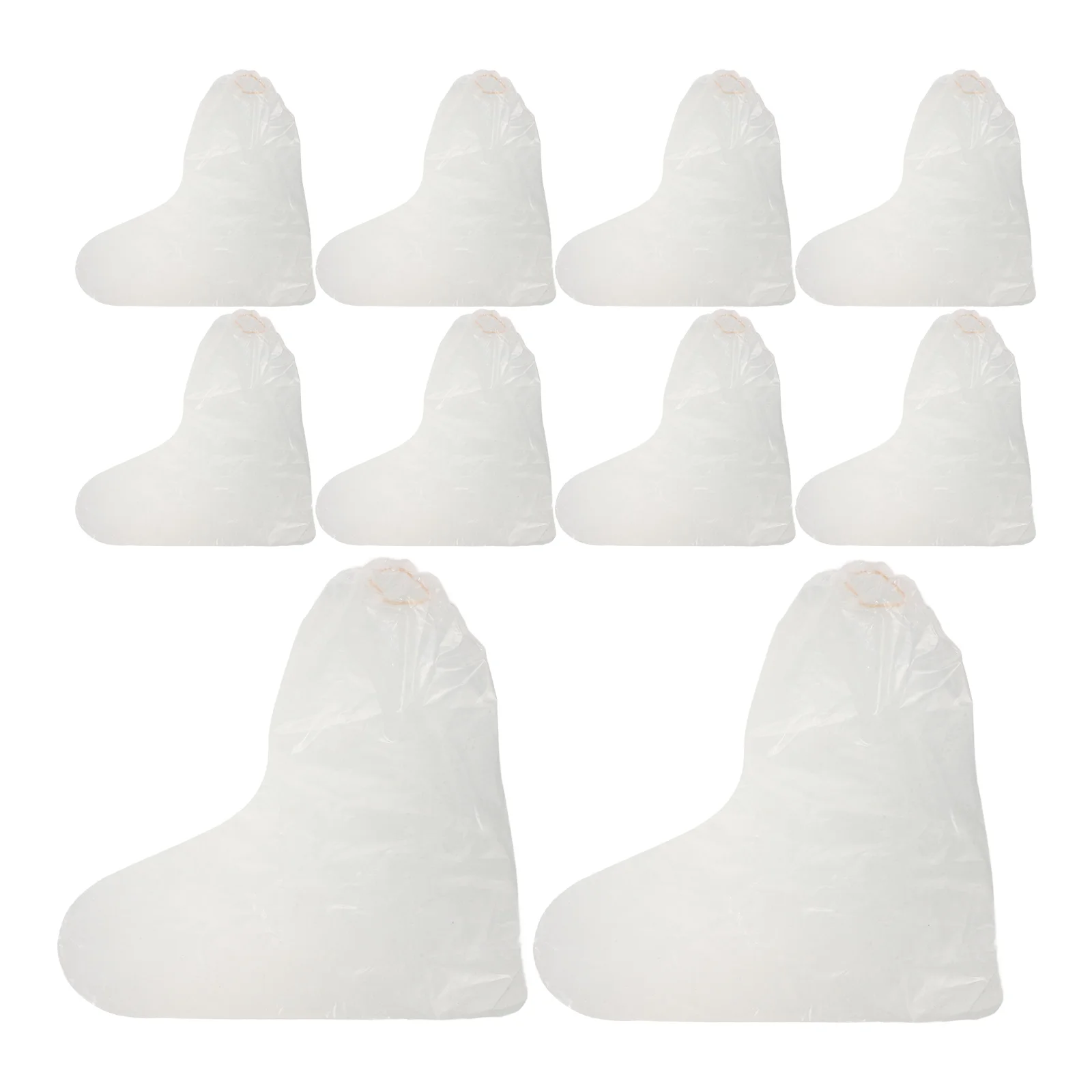 

10 Pcs Thickened Protective Shoe Cover Plastic Translucent Boot and Covers Straight Foot Rain Pe Protector for Shoes Waterproof