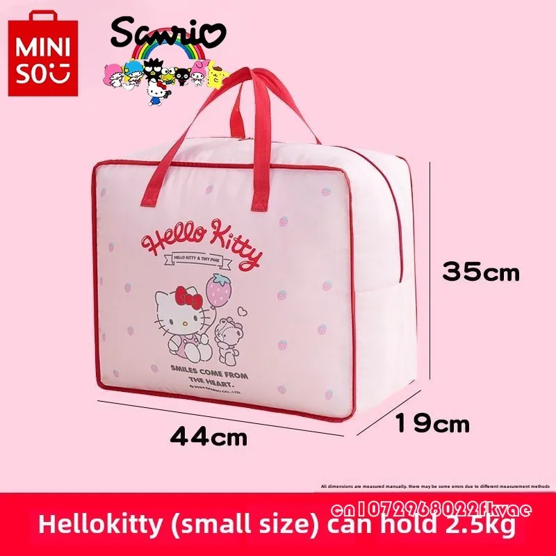 HelloKitty-Sac de rangement familial, sac à bagages de déménagement, sac de rangement de couette de dessin animé, grande capacité, à la mode, haute qualité, nouveau, 2025