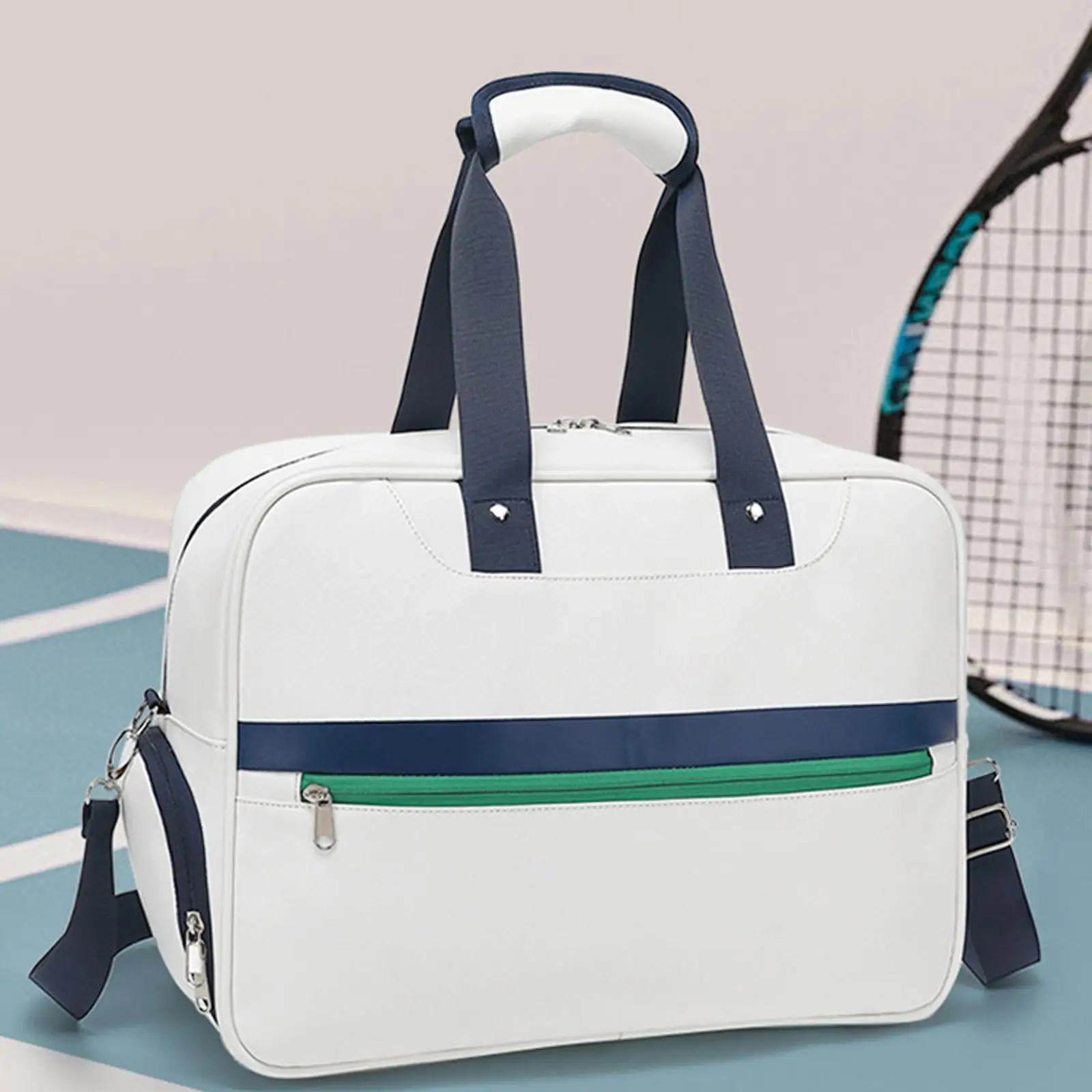 Tennis Bag Handbag Large Capacity with Shoe Compartment Tennis Racquet Bag Crossbody Bag for Tennis Racket Adults Gym Fitness