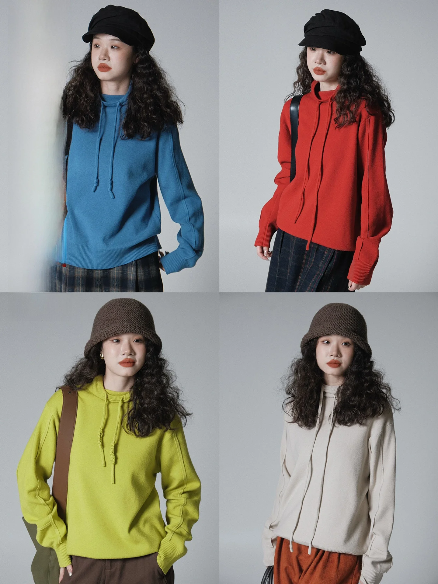 

Свитер IVY YANG свободного кроя с капюшоном, зимний, уютный, больших размеров, для женщин