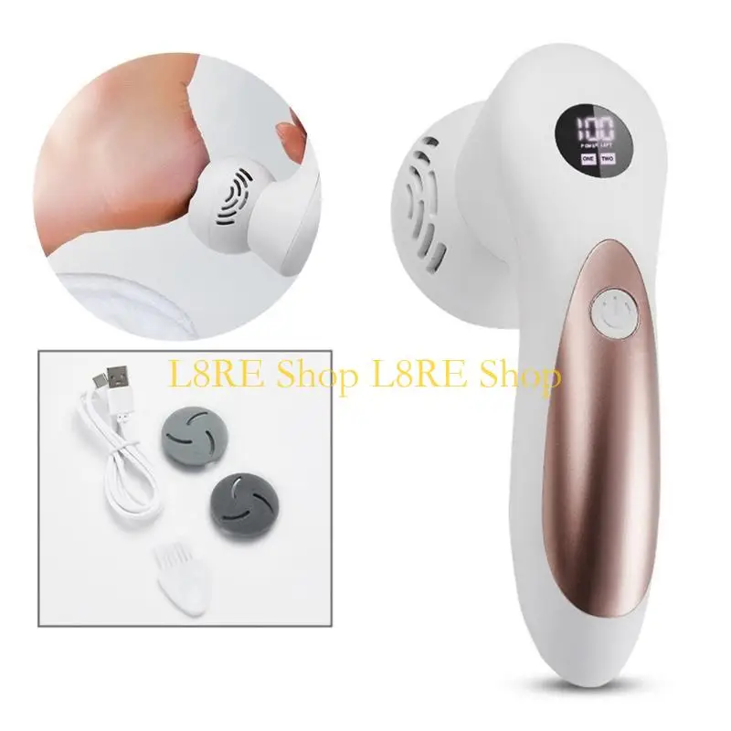 L8RE Electric Feet Callus Remover Rechargeable Waterproof Pedicure Foot File Tool