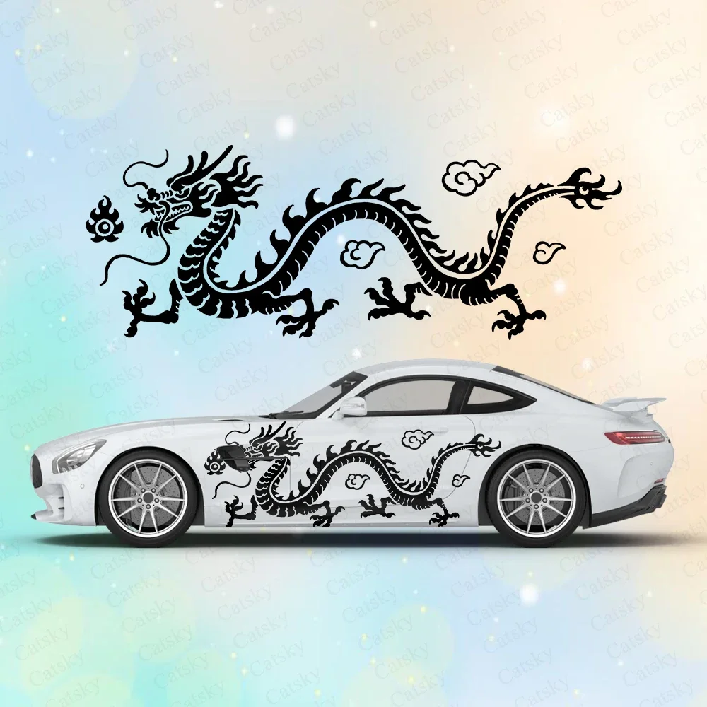 Dragon Totem Large Car Stickers and Decals Car Body Stickers Car-Side Decals Waterproof Car Vinyl Stickers