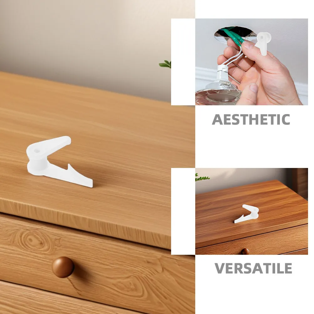 10Pcs Plastic Ceiling Light Fixed Clips Buckle Secure Flush Mount Lamp Shade Installation Holder for Recessed Fixtures