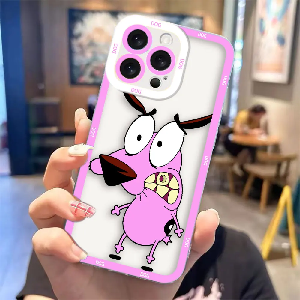 Coque de téléphone transparente Courage Cowardly Dog, étui pour VIVO V20 V21 V21E V23 V23E V25 V27 V27E V29E V30E V30 V40 V50 V60 Y02 Y03