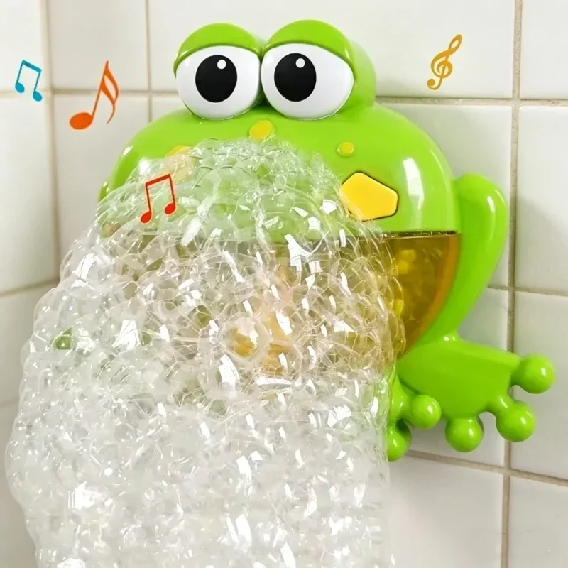 

Music Automatic Soap Bubble Maker Crab Frog Design Baby Bathtub Toy Children Bathroom Shower Play Tool Home Bath Entertainment