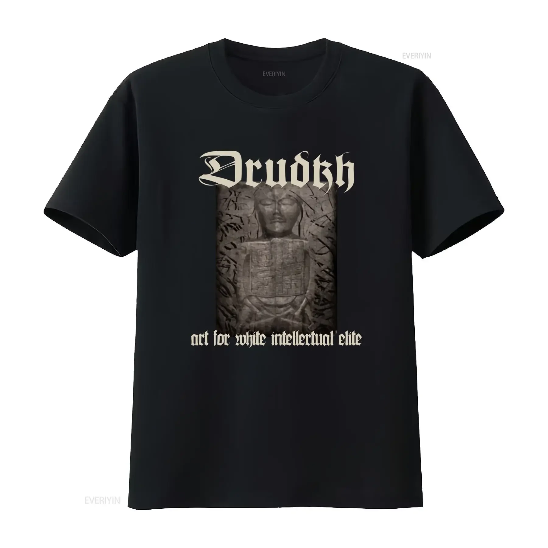 Drudkh White Intellectual Elite Art Gothic T Shirt L RARE Official GRAVELAND NOKTURNAL MORTUM KRODA vintage Washed Stylish