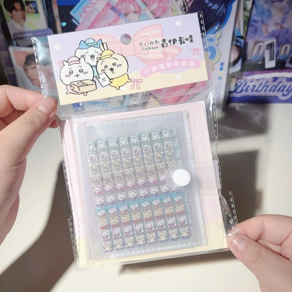 

Kawaii Chiikawa наклейка книга 9 листов 800 шт. милый мультяшный мини-наклейка набор для девочек детский журнал-планировщик DIY украшения
