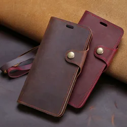 Return To The Ancients Genuine Leather Phone Case For Xiaomi Redmi Note 13 12 11 11t 10 Pro Plus Luxury With Card Slots Cover