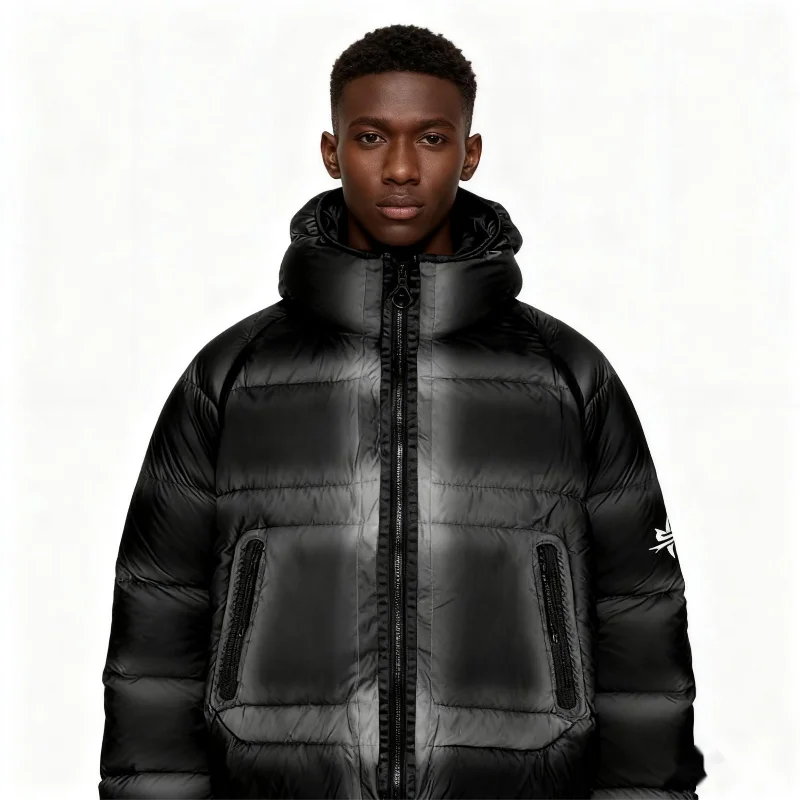 

"Harajuku High Street vintage zipper hooded warm jacket men's casual fashion 2025 winter Y2k hip-hop pure color loose style"