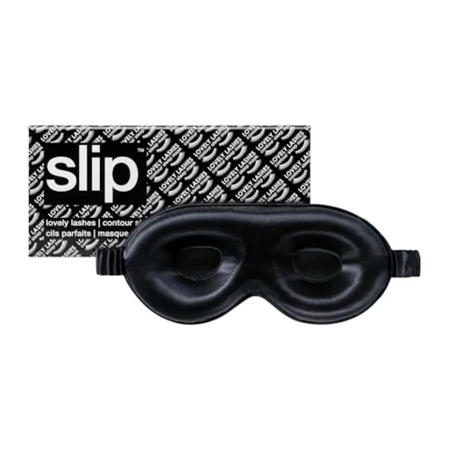 

slip Contour Sleep Mask 100 Pure Mulberry Silk, Ultra Soft Contoured Design, Prevents Eye Pressure Adjustable Strap, Ideal for