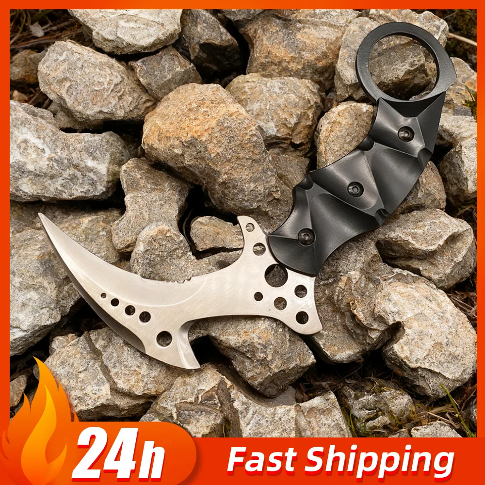 Cuchillo Karambit Resident Evil de 20cm, modelo de juego, cuchillos de garra periférica, accesorios de Cosplay, adorno coleccionable sin afilar, juguete para regalo para niño