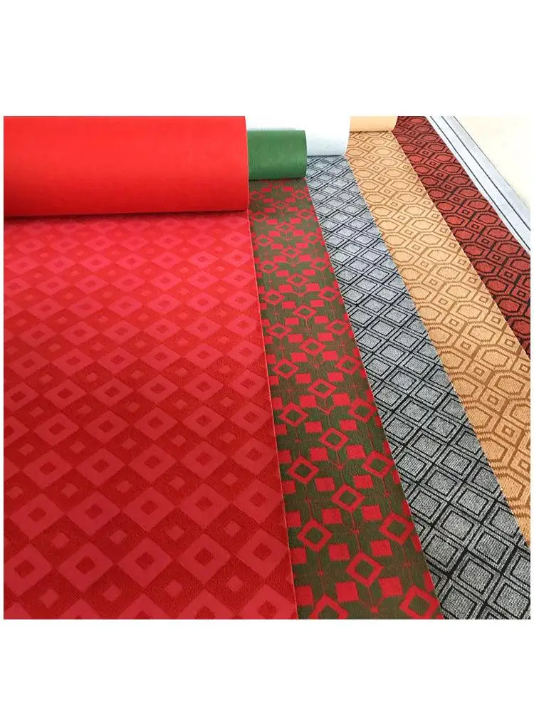 Whole Piece Tiled Carpet Roll Material Staircase Bedroom Lay Industrial Commercial Office Carpet Polyester Fiber Rectangular