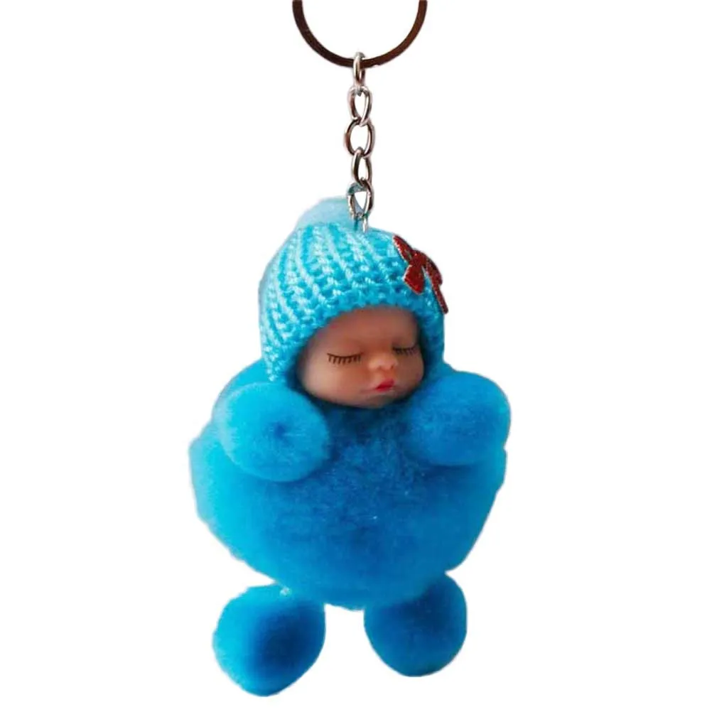 

1pc Keychain Sleeping Soft Key Ring For Car Keys Keychain Key Chain Ring Organization Hanging Pendant Gift Blue