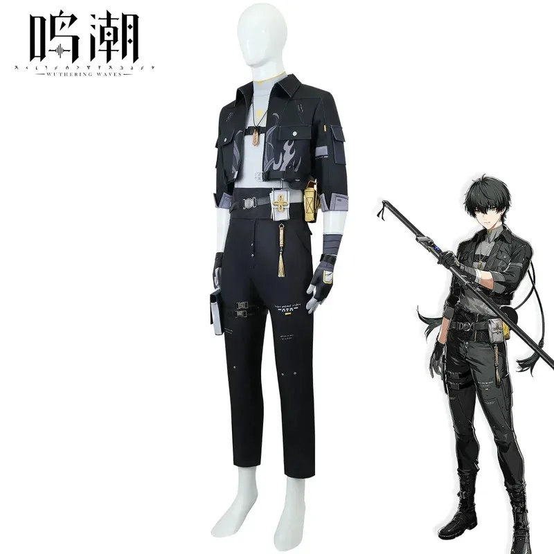 Anime Game Wuthering Waves Rover Cosplay Costume Rover Male Cosplay Outfit Wig Halloween Carnival Uniform Christmas Prop