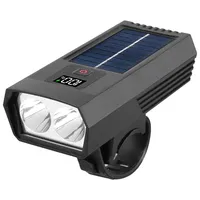 Bicycle Headlight Solar Powered USB Rechargeable Led Head Light For MTB Bike Cycling Accessories Night Riding Lamp