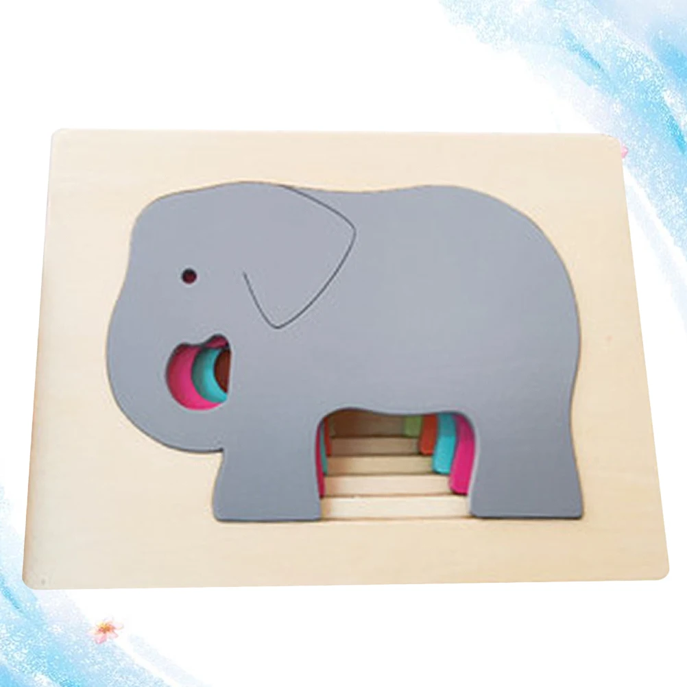 Rompecabezas de animales de madera para niños, juego a juego, juguetes, rompecabezas para niños, clasificación de colores, aprendizaje sensorial, divertido