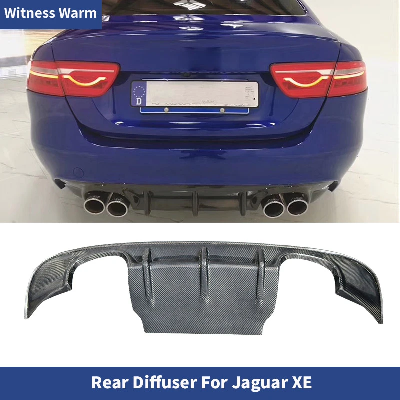 Carbon Fiber Rear Bumper Exhaust Diffuser Lip Spoiler for Jaguar Xe 2015 2016 2017 2018 Car Body Kit