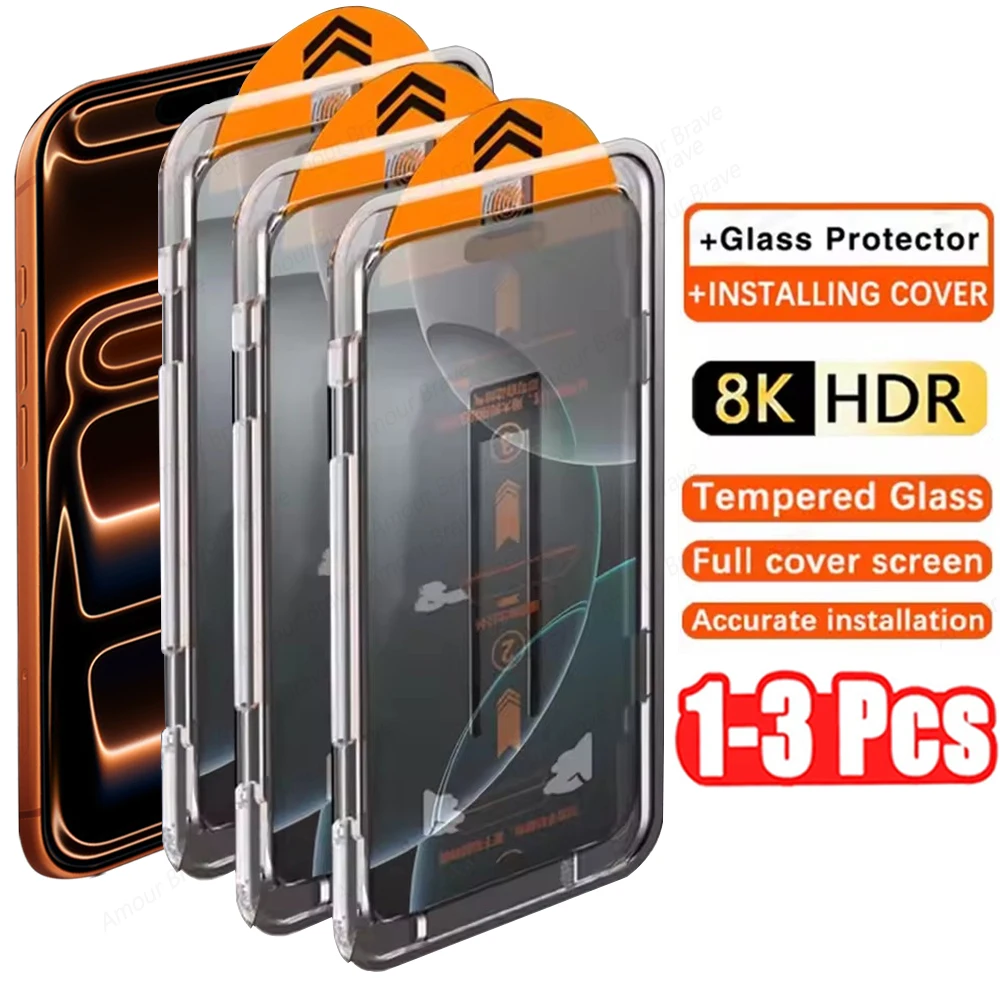 

1-3PCS Privacy Dust Free Installation Tempered Glass for iPhone 17 16 15 14 Plus 13 12 11 Pro Max Air Anti Spy Screen Protector