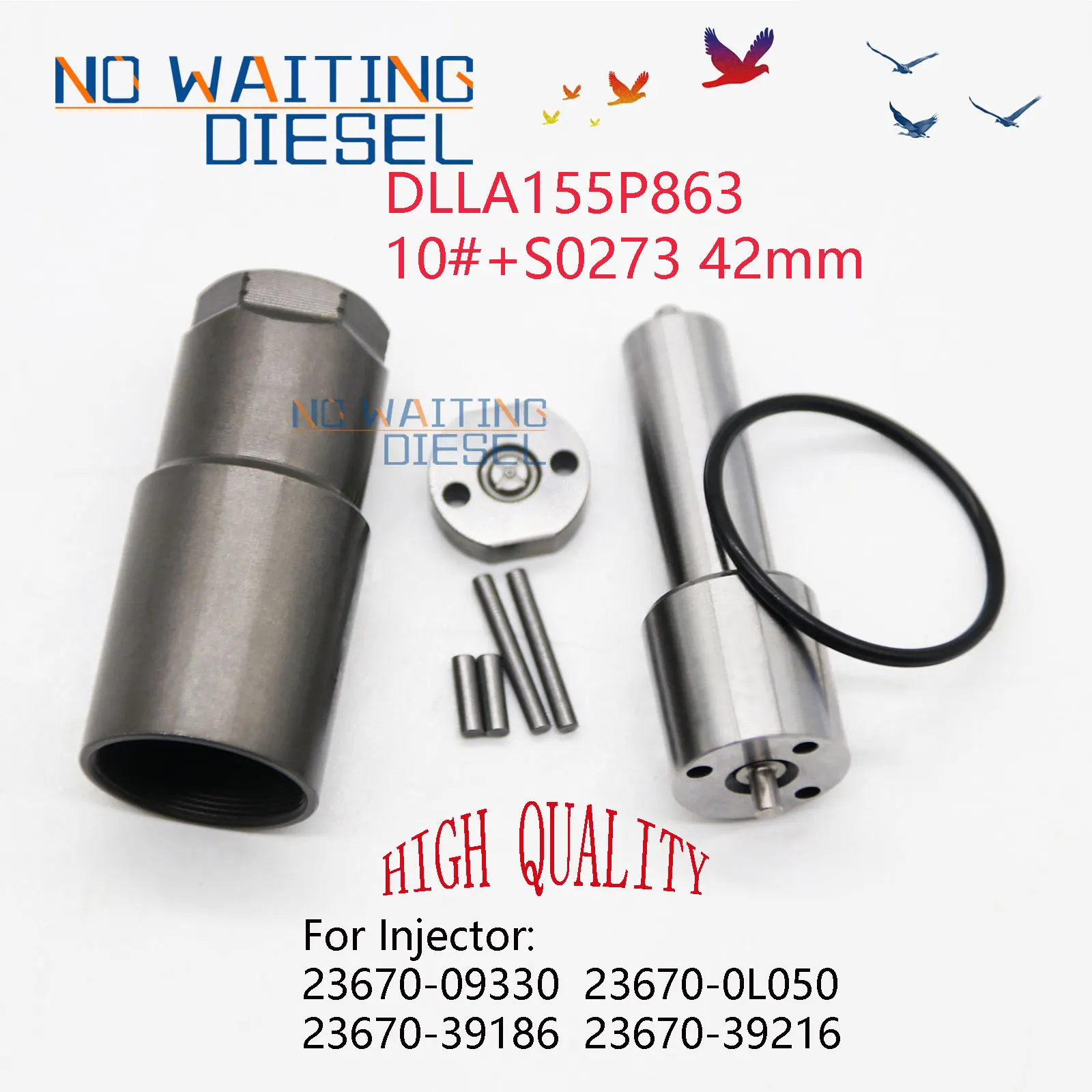 

New DLLA155P863 Injector Valve 10# S0273 42mm Repair Kit 0950008290 For Injector 23670-09330 23670-0L050 23670-39186 23670-39216