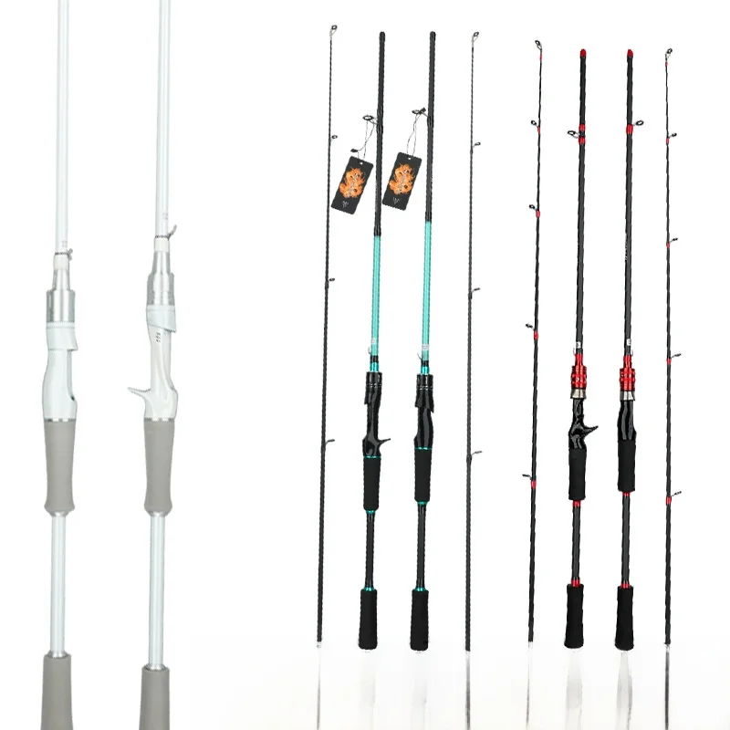 عصا صيد من ألياف الكربون مع مقبض على شكل مسدس، مجموعة كاملة مع بكرة دوارة ومقبض مستقيم، معدات صيد الأسماك على الجليد والتخييم... #3