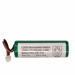 1pce 14430 650mAh 3.7v akumulator litowy wielokrotnego ładowania akcesoria