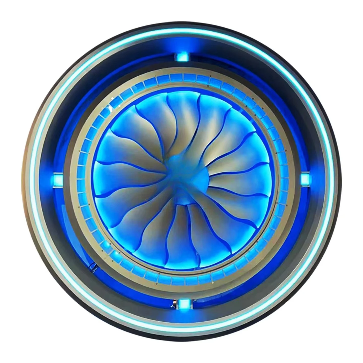 LED lights, jet engine, turbofan, wall decoration, space style metal and iron atmosphere