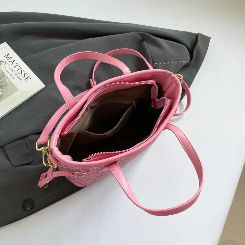 حقيبة يد جلدية واسعة للنساء، حقيبة يد للعمل، محفظة كتف للسيدات، حقيبة تسوق ذات سعة كبيرة