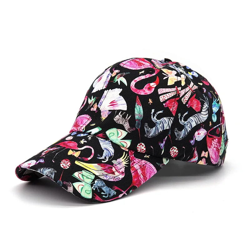 Unisex Casual Flamingo Zebra Baseball Cap Adjustable Snapback Hats For Women Men Hip Hop Trucker Cap Streetwear Dad Hat